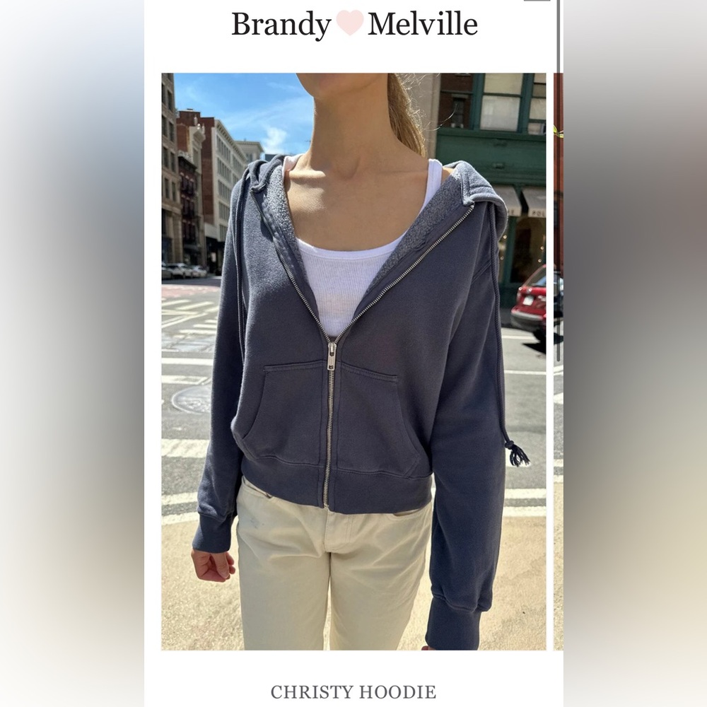 Brandy Melville Christy zip up hoodie